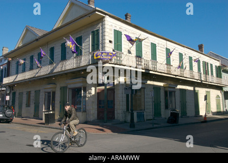 Vue d'un immeuble dans le quartier français de la Nouvelle Orléans, Louisiane, USA Banque D'Images