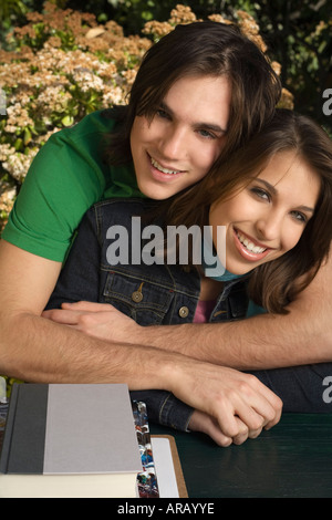 Portrait de deux adolescents Banque D'Images