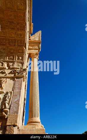 Détail de l'arche de Septime Sévère à Leptis Magna en Libye Banque D'Images