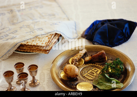 Plaque de Seder Banque D'Images