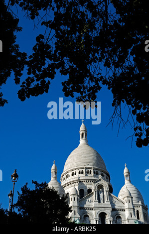 Sacré Coeur de Montmartre Paris France Europe Banque D'Images