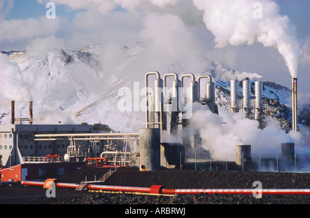 La géo-thermique d', Svartsengi, Islande Banque D'Images