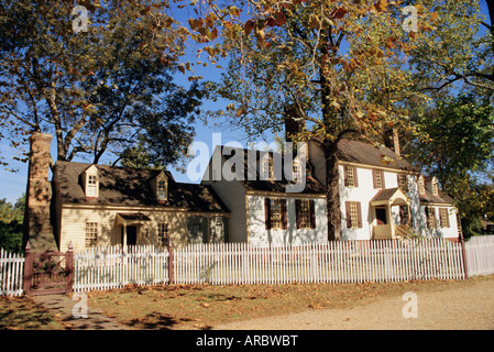 Colonial Williamsburg, Virginia, USA, Amérique du Nord Banque D'Images