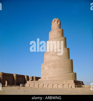 Minaret de Samarra, en Irak Banque D'Images