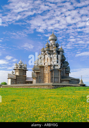 Cathédrale de la Transfiguration, l'île de Kizhi, Carélie, Russie Banque D'Images