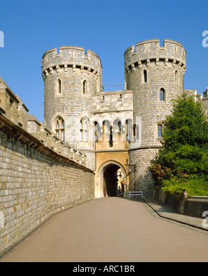 La porte normande, le château de Windsor, Berkshire, England, UK Banque D'Images