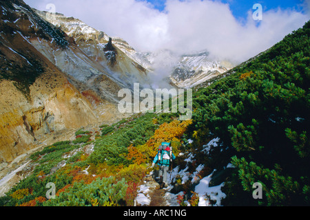 Furano montagnes, le Parc National Daisetsuzan, Hokkaido, Japon Banque D'Images