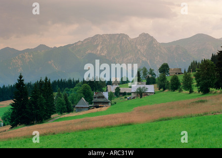 Paysage typiquement polonaise près de Zacopane, Tatras, Pologne, Europe Banque D'Images