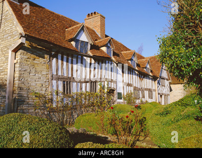 Mary Arden's Cottage, lieu de naissance de Shakespeare, la mère de Shottery, près de Stratford-upon-Avon, Warwickshire, Angleterre, Royaume-Uni, Europe Banque D'Images