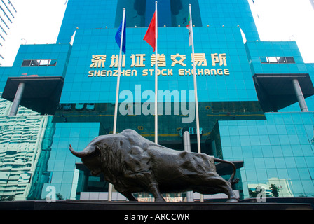 Shenzhen Stock Exchange, Zone économique spéciale (ZES), Guangdong, China, Asia Banque D'Images