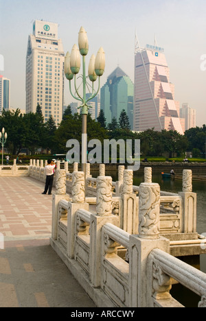 Lac du Parc de litchis, Shenzhen Zone économique spéciale (ZES), Guangdong, China, Asia Banque D'Images