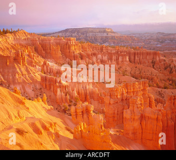 Lever du soleil, le Queen's Garden de Sunset Point, Bryce Canyon National Park, Utah, USA Banque D'Images