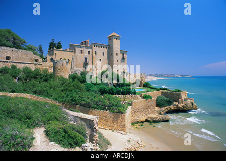 Le château de Tamarit, Tarragone, Catalogne, Espagne (Catalogne), de l'Europe Banque D'Images