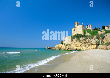 Le château de Tamarit, Tarragone, Catalogne, Espagne, Europe Banque D'Images