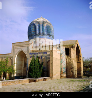 Le mausolée Gour Emir, lieu de sépulture de Tamerlan, Samarkand, Ouzbékistan, l'Eurasie Banque D'Images