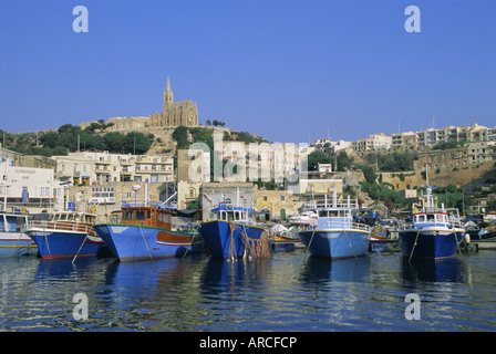 Le port de Mgarr, Gozo, Malte, Méditerranée, Europe Banque D'Images
