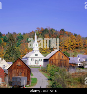 Attend River Village, Vermont, New England, USA Banque D'Images