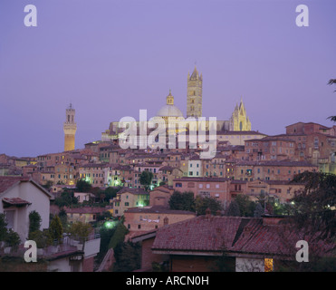 City skyline, Sienne, Toscane, Italie, Europe Banque D'Images