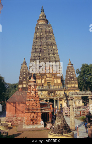 Temple de la Mahabodhi, État du Bihar, Inde Banque D'Images