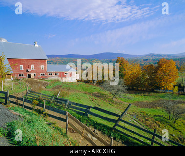 The Red Barns typify Vermont's countryside, Vermont, USA Banque D'Images
