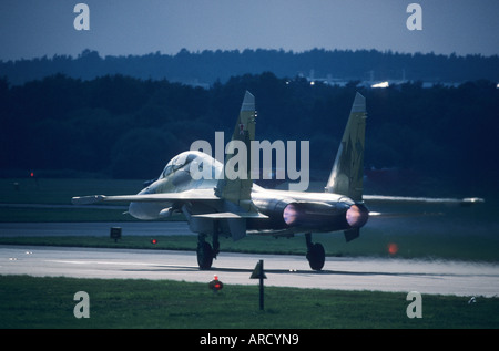 Sukhoi Su-30mk à Farnborough Airshow 1996 Banque D'Images