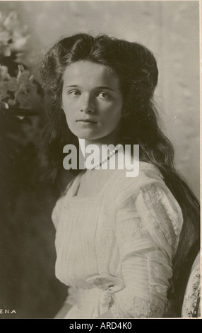 Carte postale photographique de la grande-duchesse Tatiana de Russie vers 1905 Banque D'Images