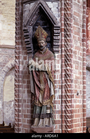 Bad Wilsnack, Wunderblutkirche St. Nikolai, figure, ehem. Wallfahrtskirche de Banque D'Images