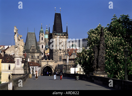 Prag, Blick auf die von der Karlsbrücke Kleinseite Banque D'Images