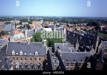 Middelburg, Abtei 'Onze Lieve Vrouwe', Blick vom Abteiturm Banque D'Images