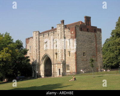 La passerelle de l'abbaye de St Albans dans le Hertfordshire en Angleterre Banque D'Images
