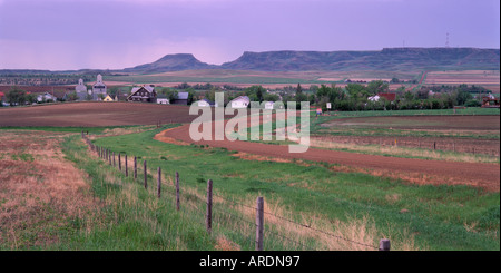 Communauté agricole de Sentinel Butte Dakota du Nord USA Banque D'Images