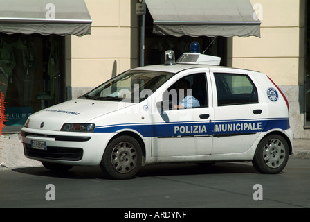 L'italien, la police, la mafia, Fiat, Uno, voiture, policier, panda, voiture, Banque D'Images