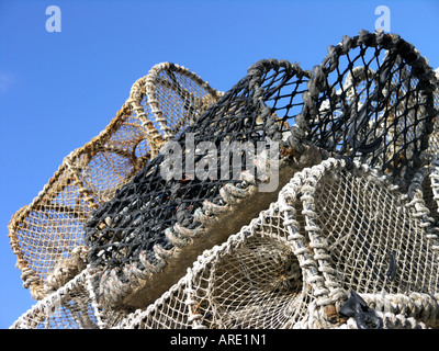 Des cages de homard et crabe Banque D'Images