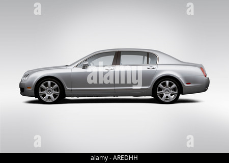 2006 Bentley Continental Flying Spur dans Gray - Pilotes Portrait Banque D'Images