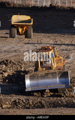 Équipements de l'usine lourds en action dans le Suffolk Banque D'Images