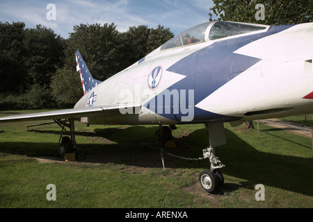 North American F 100D Super Sabre Flixton aviation museum Suffolk Angleterre Banque D'Images