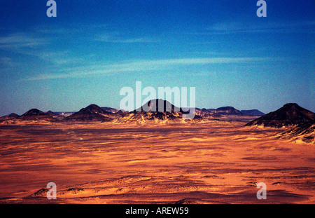 Le vaste paysage du désert égyptien de l'Ouest, l'Egypte Banque D'Images