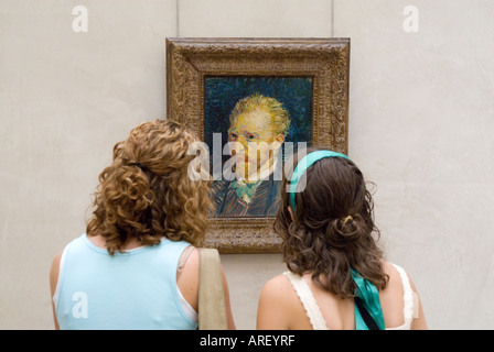 Autoportrait de Van Gogh dans le musée d'Orsay, Paris, France Banque D'Images