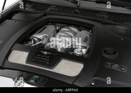 2007 Bentley Azure en gris - Moteur Banque D'Images