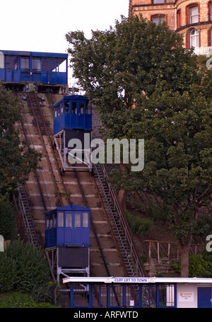 Funiculaire à Scarborough dans le Yorkshire du Nord 'Grande-bretagne' Banque D'Images