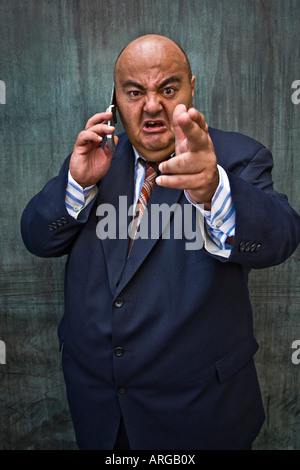 Businessman Using Cellular Phone Banque D'Images