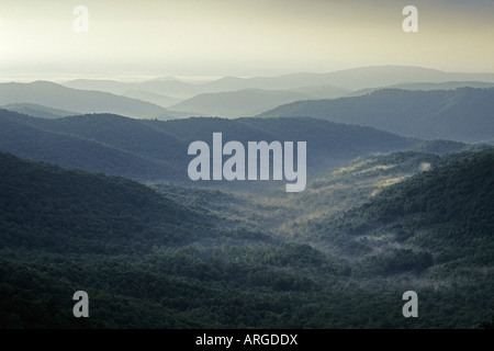 Vue panoramique, Blue Ridge Parkway, North Carolina, USA Banque D'Images