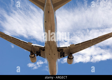 L'atterrissage de l'avion Banque D'Images