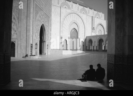 Mosquée Hassan II Dar-el-Baida Ouest Région du Grand Casablanca Maroc Maghreb arabe berbère du Maghreb arabe en Afrique du Nord Banque D'Images