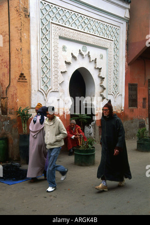 Marrakech Marrakech ville rouge sud-ouest du Maroc Maghreb Arabe marocain arabe berbère du Maghreb en Afrique du Nord Banque D'Images