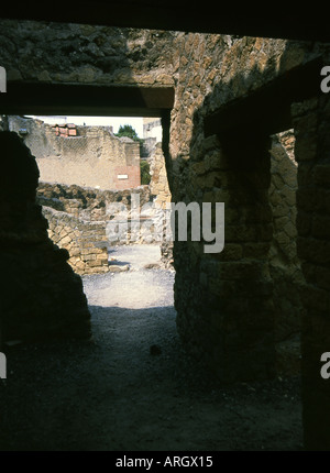 Vue caractéristique de ruines d'Herculanum Herculanum Naples Napoli Campania Italie péninsule Italienne Italia Europe Banque D'Images