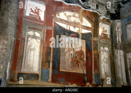 Vue détaillée des ruines d'Herculanum Herculanum Naples Napoli Campania Italie péninsule Italienne Italia Europe Banque D'Images