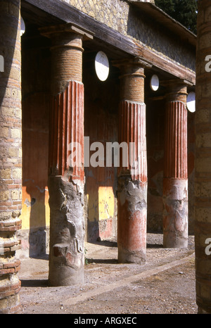 Vue caractéristique de ruines d'Herculanum Herculanum Naples Napoli Campania Italie péninsule Italienne Italia Europe Banque D'Images