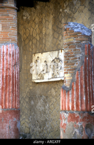 Vue détaillée des ruines d'Herculanum Herculanum Naples Napoli Campania Italie péninsule Italienne Italia Europe Banque D'Images