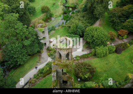 Une vue générale du château de Blarney Blarney, représenté à la proximité de la ville de Cork en Irlande. Banque D'Images